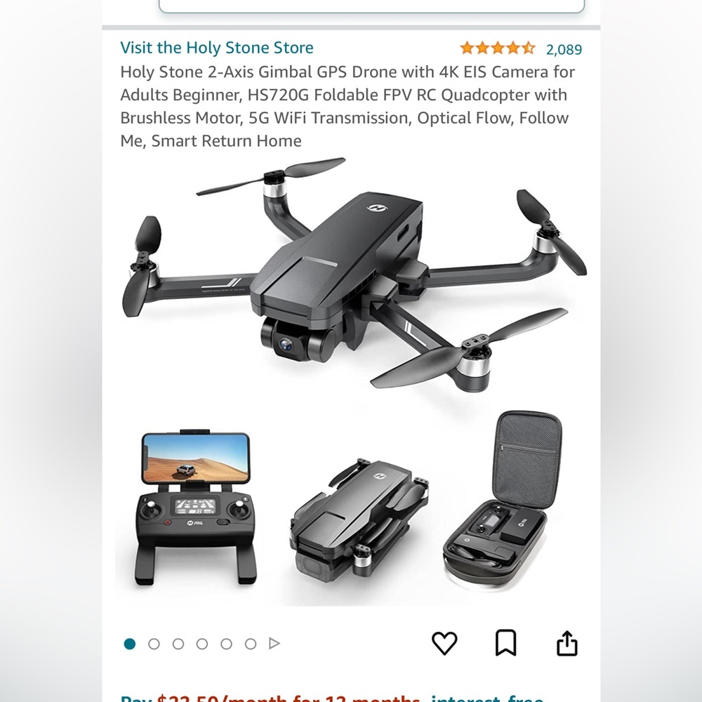 Holy Stone Drone  Pretty much brand new and flown for less than 30 minutes